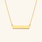 14K (585 əyar) Qızılından Minimalist Lövhəcikli Boyunbağı