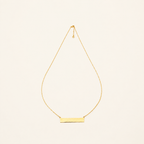 14K (585 əyar) Qızılından Minimalist Lövhəcikli Boyunbağı